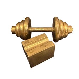 Solid Brass Industrial Roller Assembly Heavy-Duty 4.5 Inches Long Durable Barbel